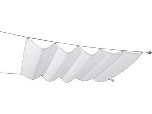 Seilspannmarkise 330×200 cm weiß