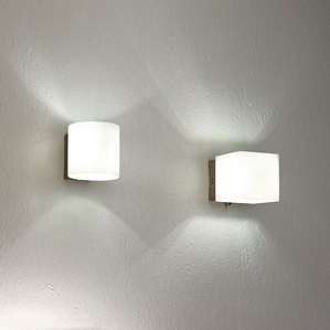s.LUCE Natch Wandlampe mit Opalglas / Wandleuchte Flurleuchte Glasleuchte