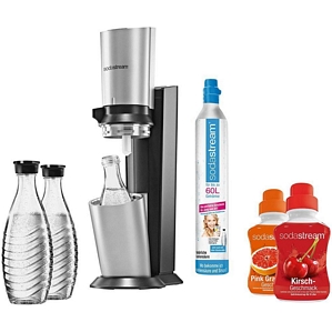 SodaStream Crystal Super-Spar Pack Wassersprudler inkl. 3 Karaffen