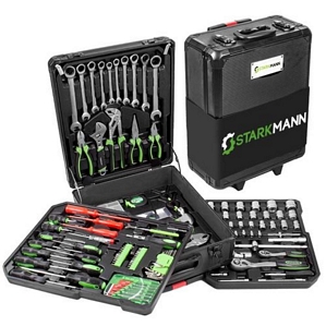 STARKMANN Blackline 399tlg Werkzeug-Trolley Set Werkzeugkasten Werkzeugkoffer