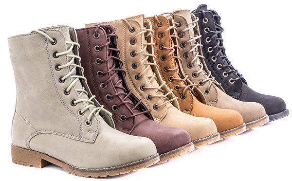 Schnürboots Stiefeletten Worker BJ13-015A gefüttert