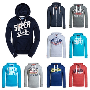 Superdry Herren Pullover Kaputzenpullis verschiedene Modelle und Farben