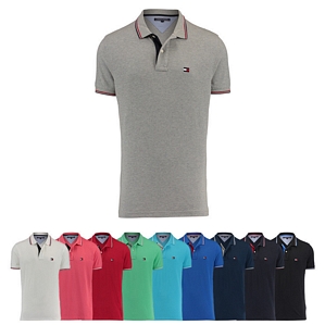 Tommy Hilfiger Herren Poloshirt C-New Flag Kurzarm
