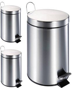 30 L + 2×3 L Mülleimer Abfalleimer Treteimer Tretmülleimer