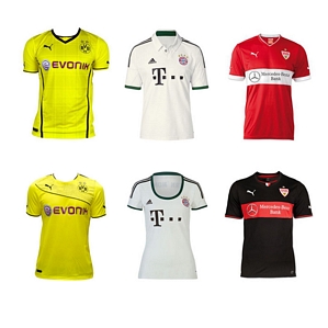 FC Bayern München Borussia Dortmund VfB Stuttgart Bundesliga Fußball Trikots