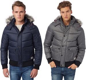 Tom Tailor Denim Herren Jacket Jacke mit Kunstpelz-Detail