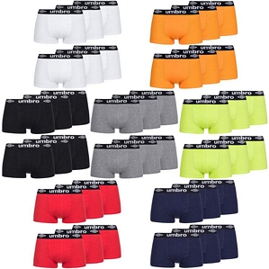 Umbro Herren 6er Boxershorts Plain Trunk