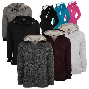 Urban Classics Winter Zip Hoodies Teddy Fell Hoody