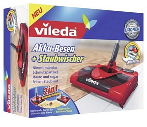 vileda Akku-Besen mit Staubwischer