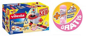 Vileda Premium 5 Bodenwischer Komplett Set 146585 + Mr. Muscle Reiniger