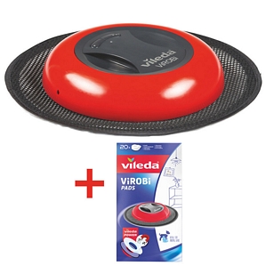 Vileda Virobi Slim Staubwischroboter Roboter Putzroboter + 20 Ersatz-Staubpads