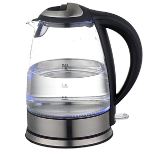 Sarcona WK10252 1,8 l Glas LED Wasserkocher Edelstahl Beleuchtung 2200 Watt