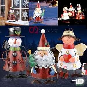 LED Weihnachts-Solarlampe Deko Weihnachtslampe Nikolaus Solarleuchte