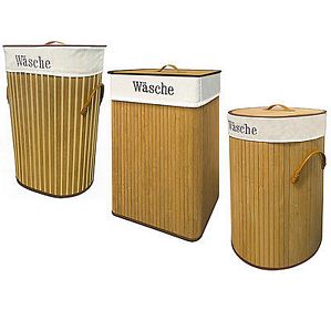 Wäschekorb Bambus Wäschesammler Wäschebox Wäschetonne Wäschetruhe Korb Box Truhe