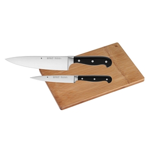 WMF Messerset 2tlg Spitzenklasse & Bambus-Schneidbrett (28×36 cm)