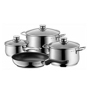 WMF Diadem Plus Topf Set 4tlg. Cromargan Edelstahl 18/10 poliert rostfrei (0730276040)
