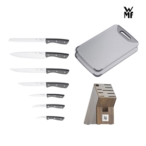 WMF Messerset 9tlg. ProfiSelect Messerblock dunkel 7 Messer Schneidbrett-Set