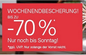 Ebay Wochenendbescherung mit bis zu 70 Prozent Rabatt (nur bis Sonntag Abend)