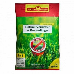 Wolf Garten SQ 450 2in1 Unkrautvernichter plus Rasendünger 9 kg Folienbeutel