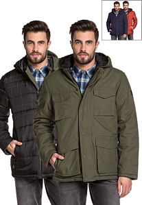 Wrangler Wende-Parka Herren Kapuze gerader Schnitt