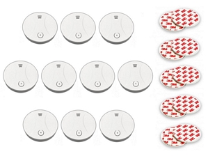 10x Rauchmelder inkl. Batterien & Magnethalterung
