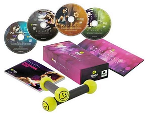 Zumba Fitness Exhilarate m. 2 Toning Sticks 4 DVD Programm Workout