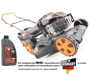 FuxTec FX-RM1860 Benzin-Rasenmäher 4in1 Funktion & EasyClean System Freischneider