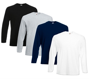 4er-Pack Fruit of the Loom Herren Longsleeves