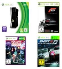 Amazon: Xbox360 250GGB + 3 Games für 249 Euro