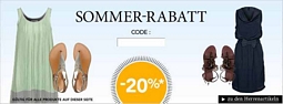 Zalando: 20 Prozent Sommer-Rabatt auf ausgewählte Artikel