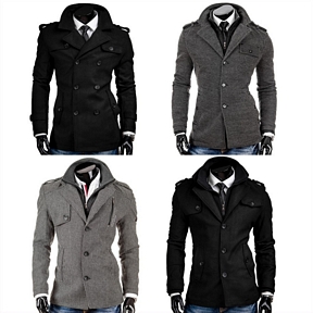 ZONES & LT Herren Mantel Sakko Sweatjacke Herrenmantel