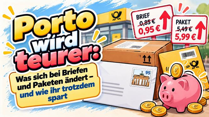 Porto wird teurer: Was sich bei Briefen und Paketen ändert – und wie ihr trotzdem spart